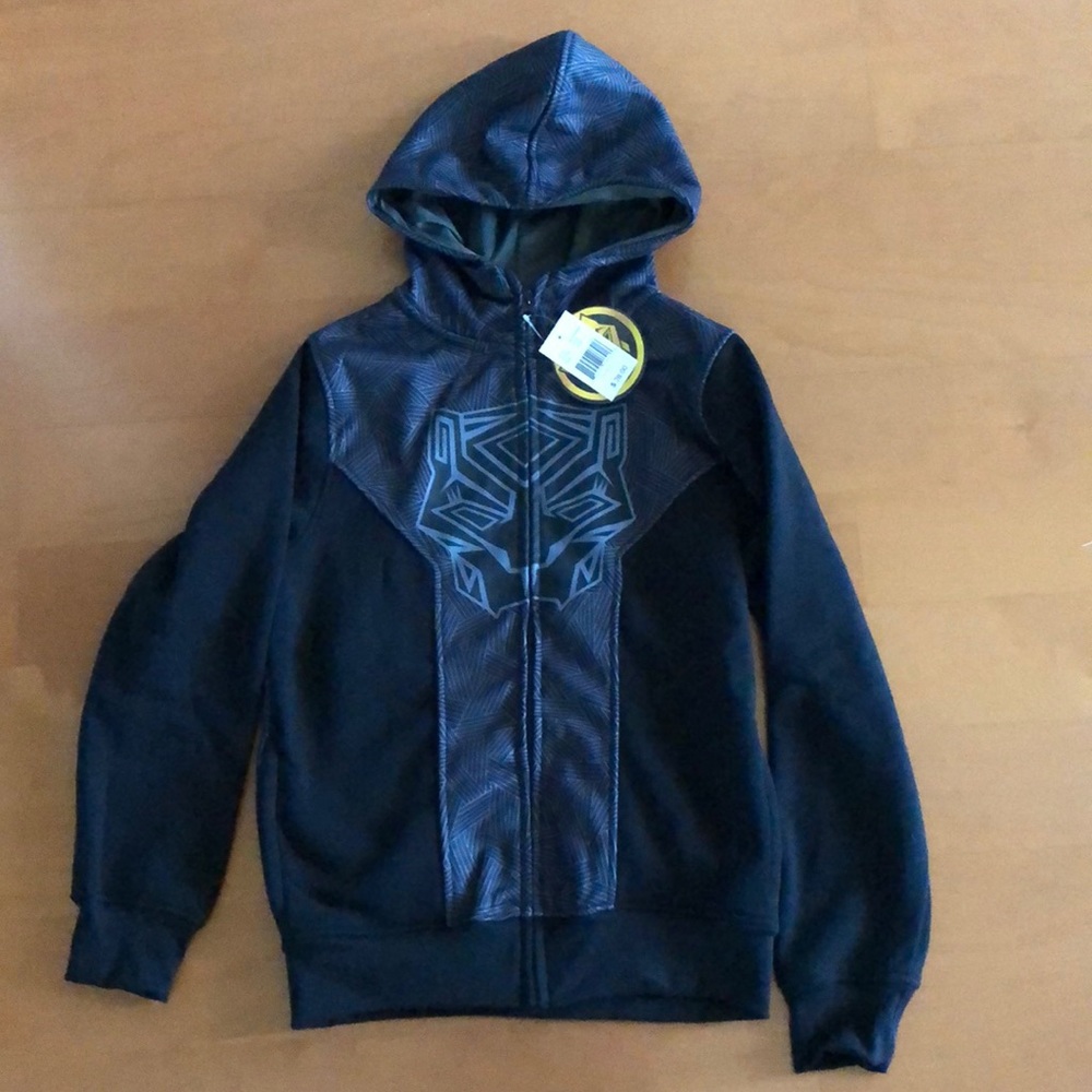 NWT Youth Marvel Black Panther Hoodie 10/12